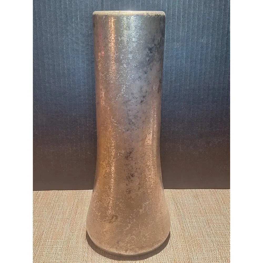 Heintz Sterling on Bronze 3809A California Poppy Vase 12⅜ Rare French Gray AMS